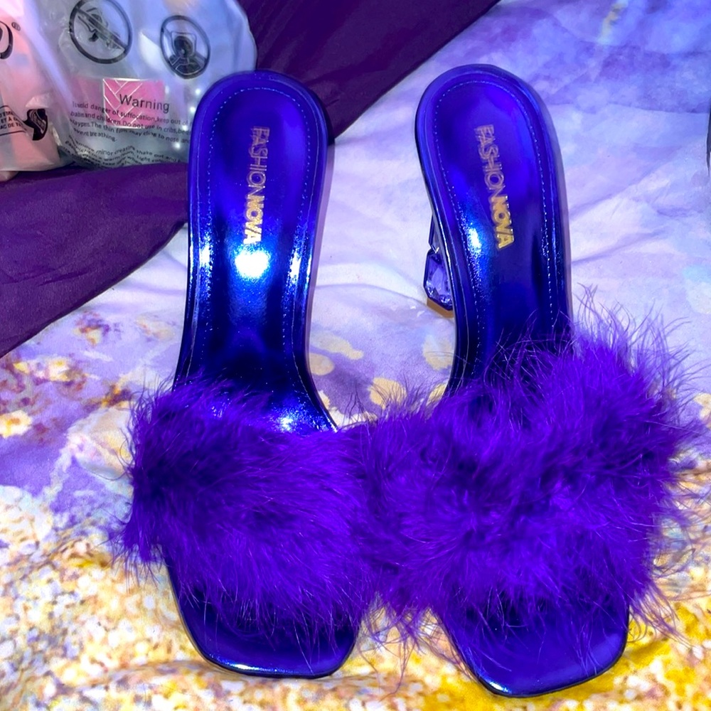 NWOT furry heels